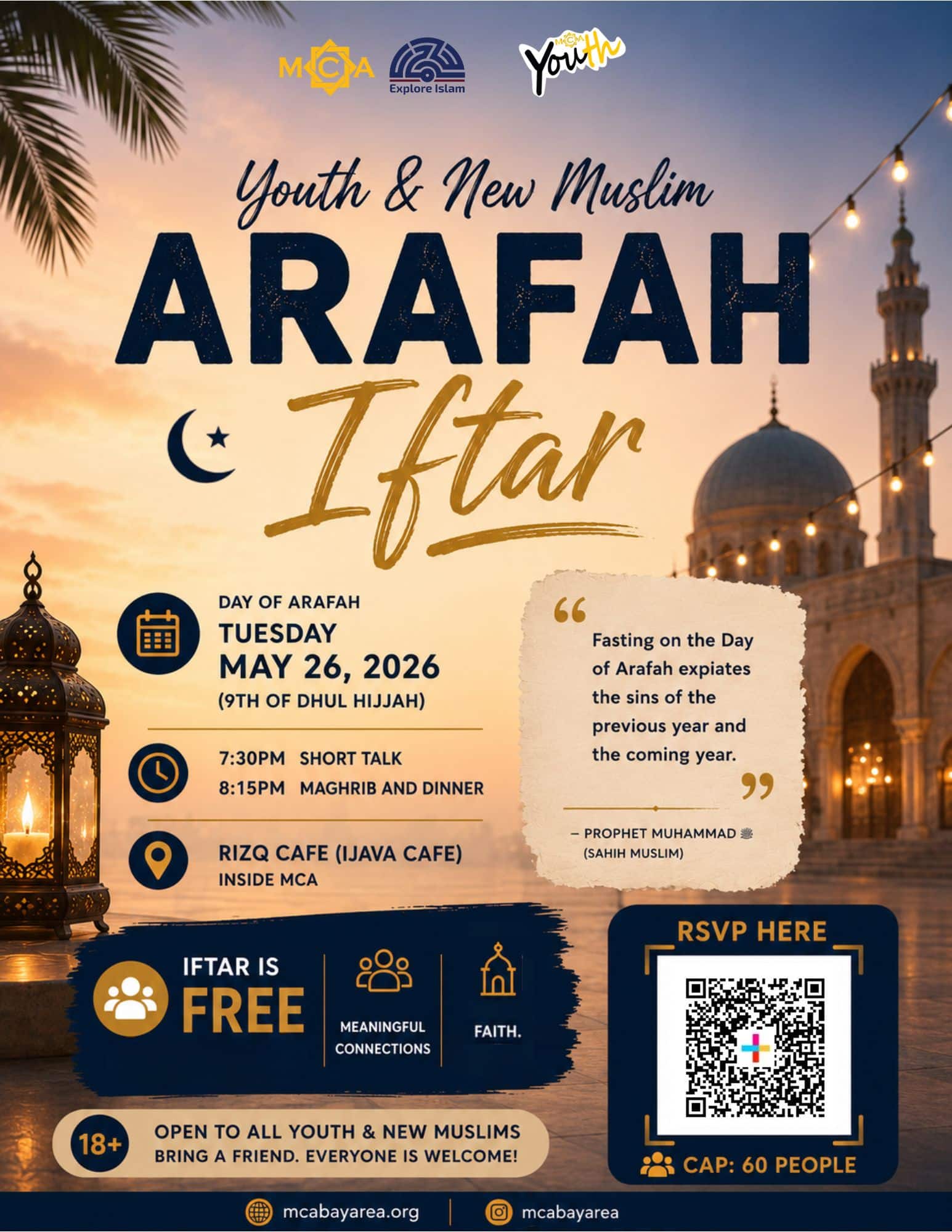 Youth & New Muslim Arafah Iftar